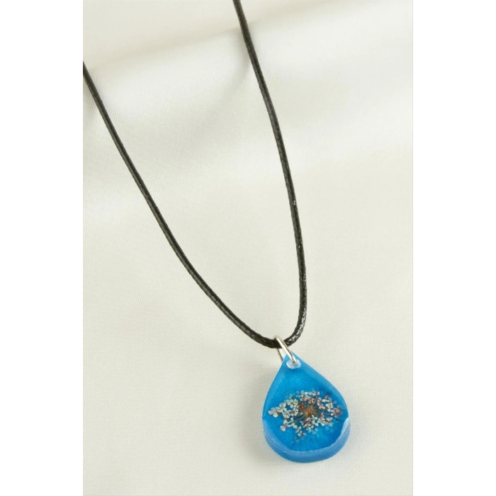 Sultan Çiçeği Damla Epoksi Kolye