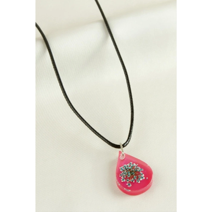 Sultan Çiçeği Damla Epoksi Kolye