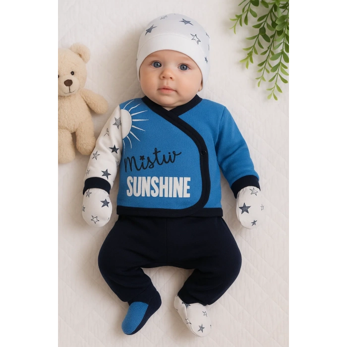 Sun Shine Desenli 5li Erkek Hastane Çıkışı