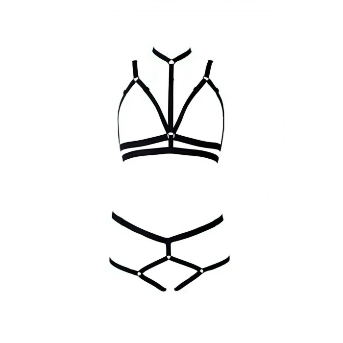 Sütyen - String Lastik Harness Takım - Brf144