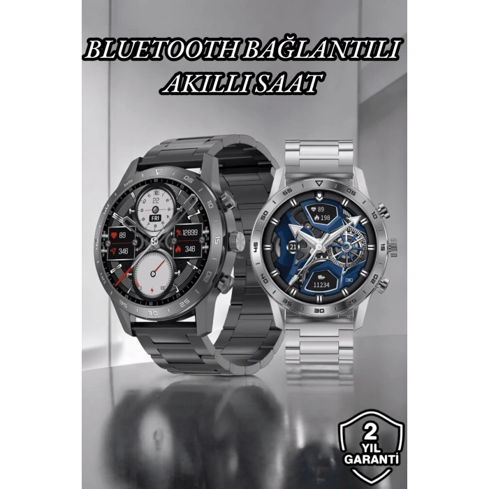 Suya Dayanıklı Dokunmatik Akıllı Saat Bluetooth 5.0, Sesli Asistan Ve Sağlık Takibi