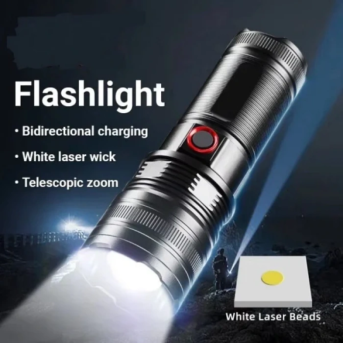 Taktik LED El Feneri 2000m, Güçlü Uzun Menzilli LED El Feneri XA-B702 (4887)