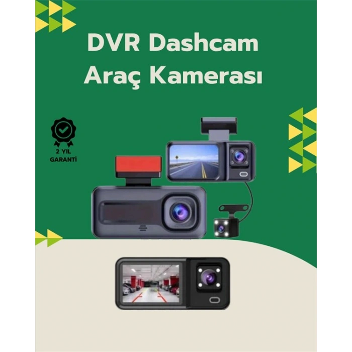 Tam Kapsamlı Araç Güvenliği: 3 Kameralı Full Hd Kayıt Sistemi İle Ön İç Ve Arka Görüş