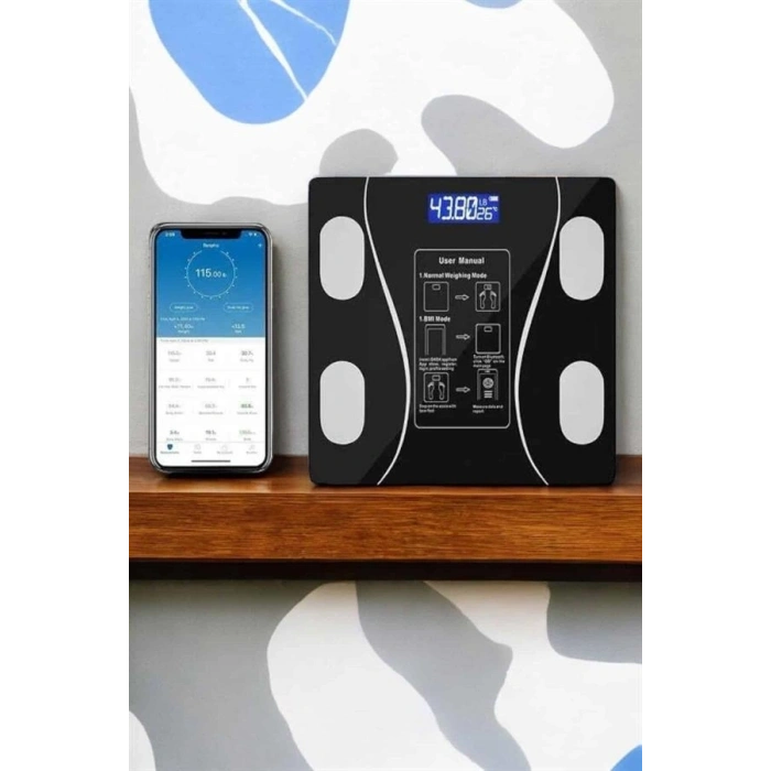 Tartı Baskül Dijital Elektronik Tartı Vücut Analiz Wifi Akıllı Yağ Ölçer