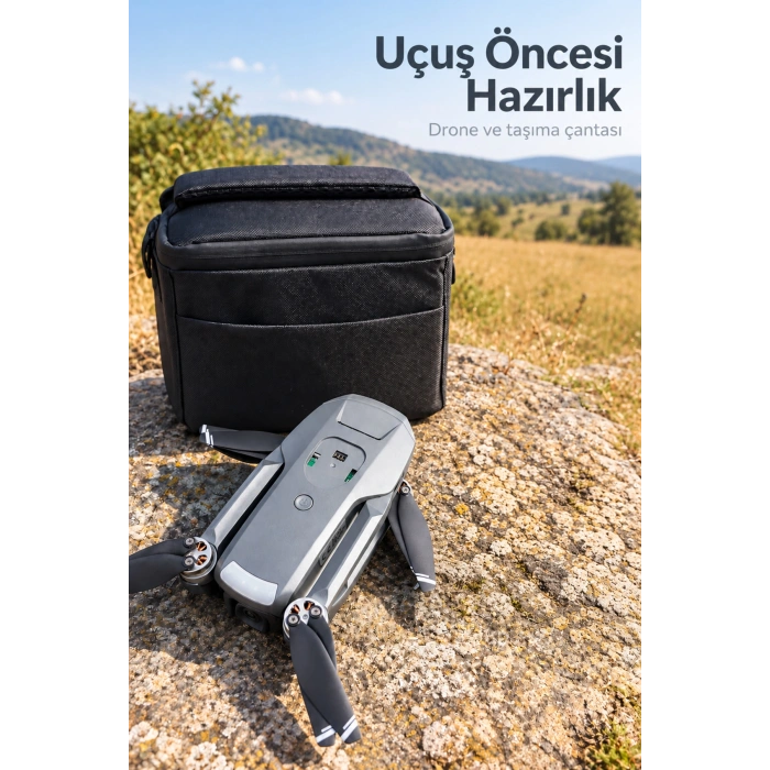 Taşıma Çantalı GPS Drone ve Ekranlı Kumanda