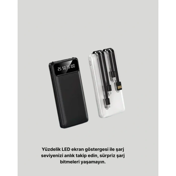 Taşınabilir 20.000 Mah Hızlı Şarj Powerbank 4 Çıkışlı