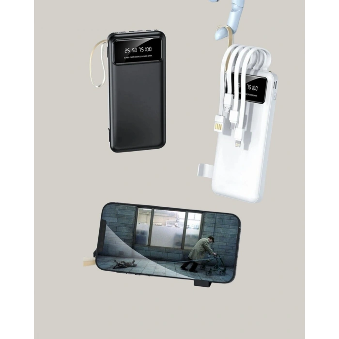 Taşınabilir 20.000 Mah Hızlı Şarj Powerbank 4 Çıkışlı