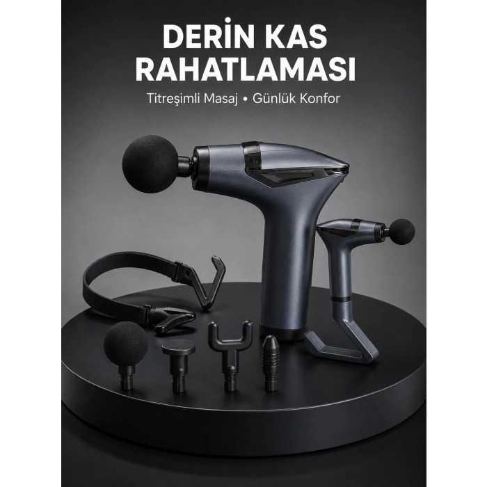 Taşınabilir 3in1 Masaj Aleti Şarjlı Titreşimli Esneme Bantlı Yeni Nesil