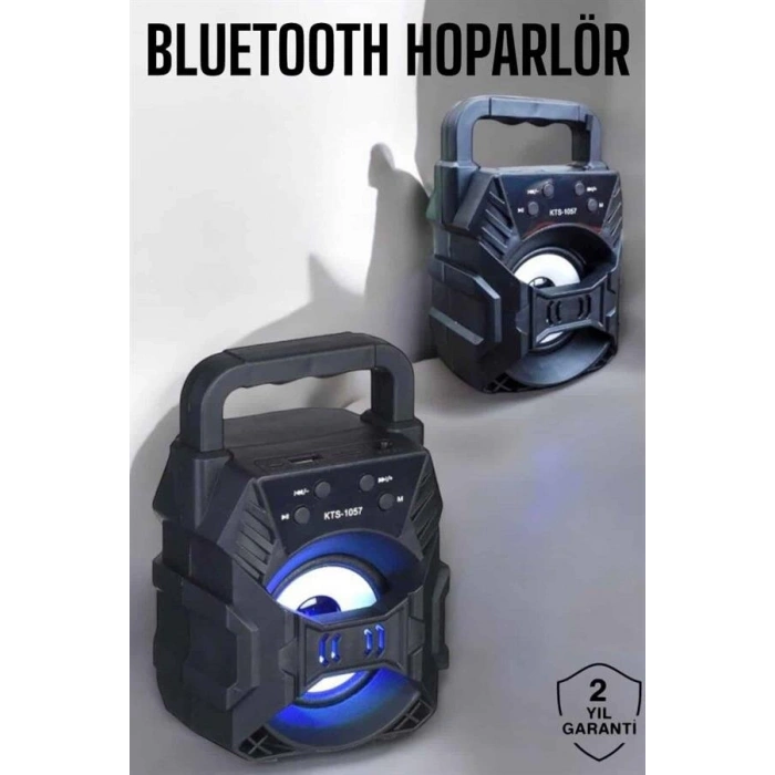 Taşınabilir Bluetooth Hoparlör Led Işıklı Uzun Pil Ömrü
