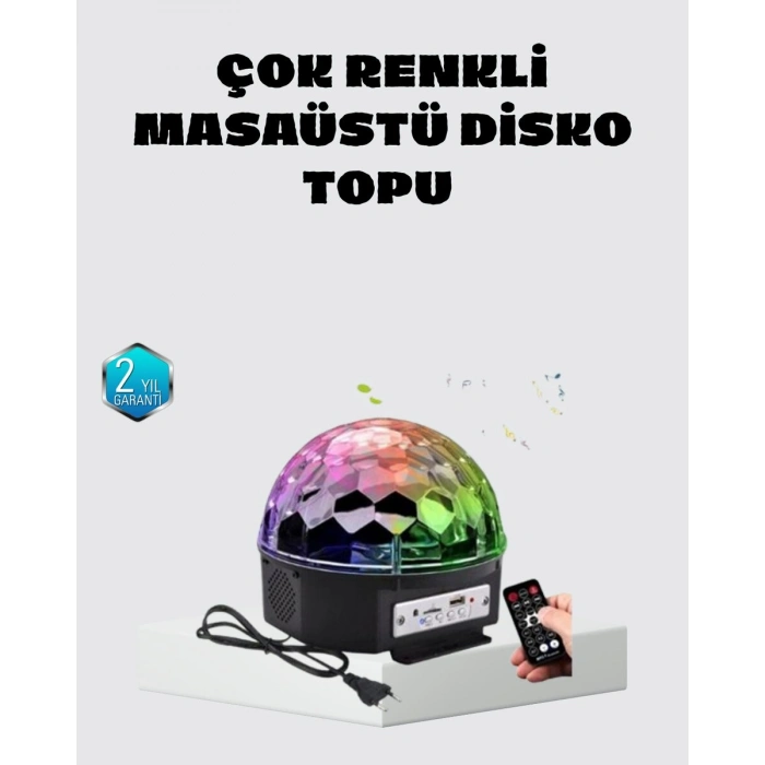 Taşınabilir Mini Disko Topu Lamba – Müzikle Senkronize Işık Efekti Ve Parti Atmosferi