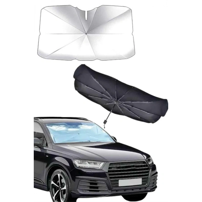 Taşınabilir Oto Cam Güneşliği Katlanabilir Tüm Araçlara Uyumlu Güneş Gölge Koruyucu