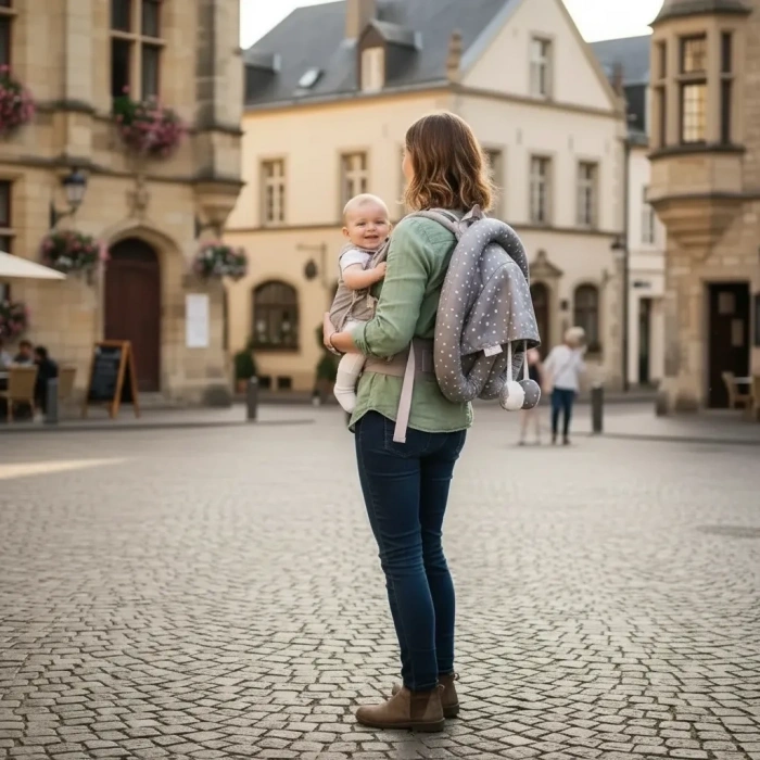 Taşınabilir Portatif Bebek Yatağı,sırt Çantasına Dönüşebilen Portatif Bebek Beşiği (gri)