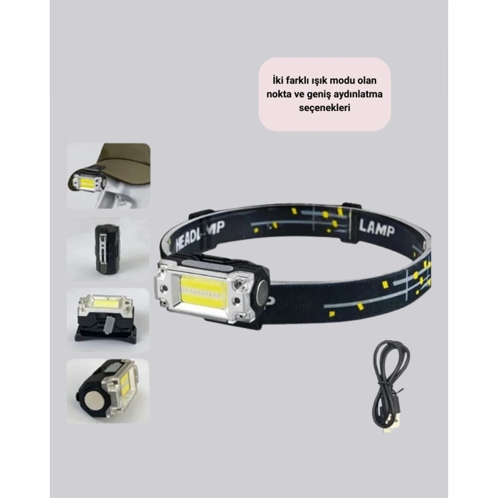 Taşınabilir Şarjlı Led Fener Xpe95lm Cob120lm Manyetik Gövde