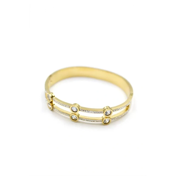 Taşlı Bilezik - Altın