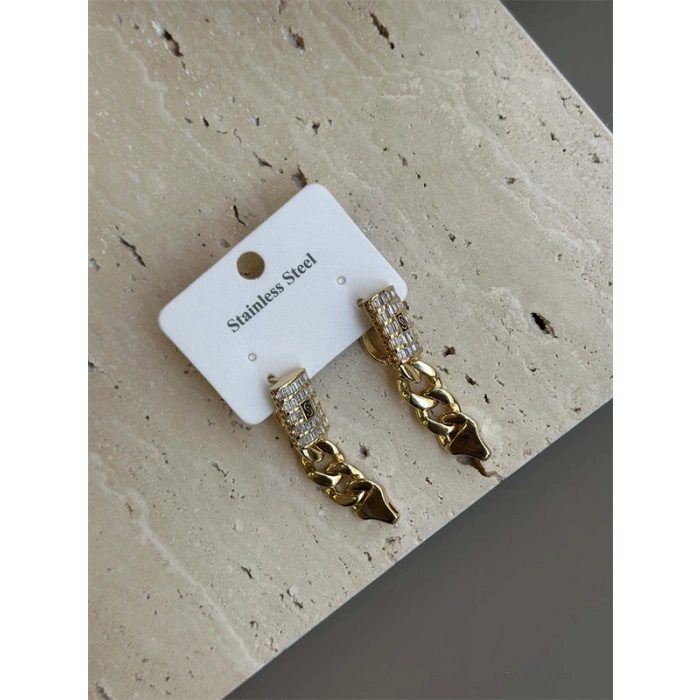 Taşlı Gurmet Küpe - Altın