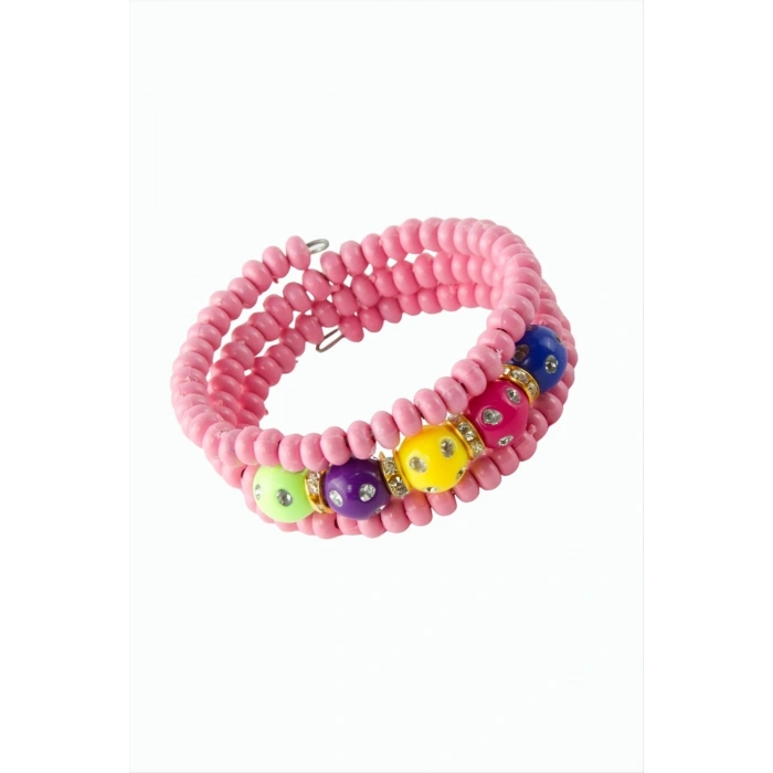 Taşlı Helezon Boncuk Çocuk Bileklik