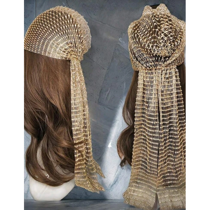 Taşlı Kafa Aksesuarı Kristal Bandana