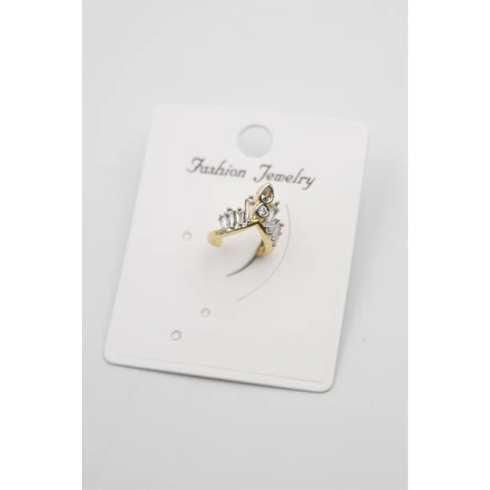 Taşlı Kıkırdak Küpe - Altın