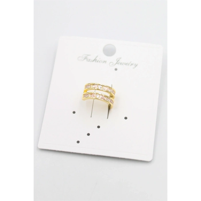 Taşlı Kıkırdak Küpe - Altın