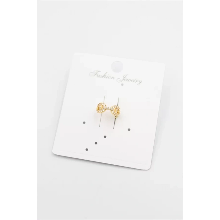 Taşlı Kıkırdak Küpe - Altın