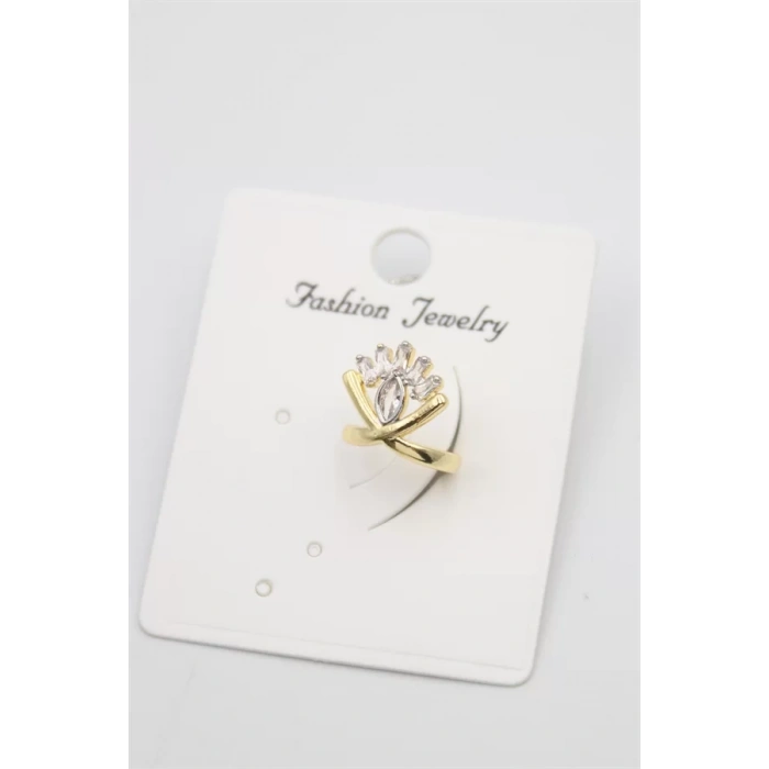 Taşlı Kıkırdak Küpe - Altın