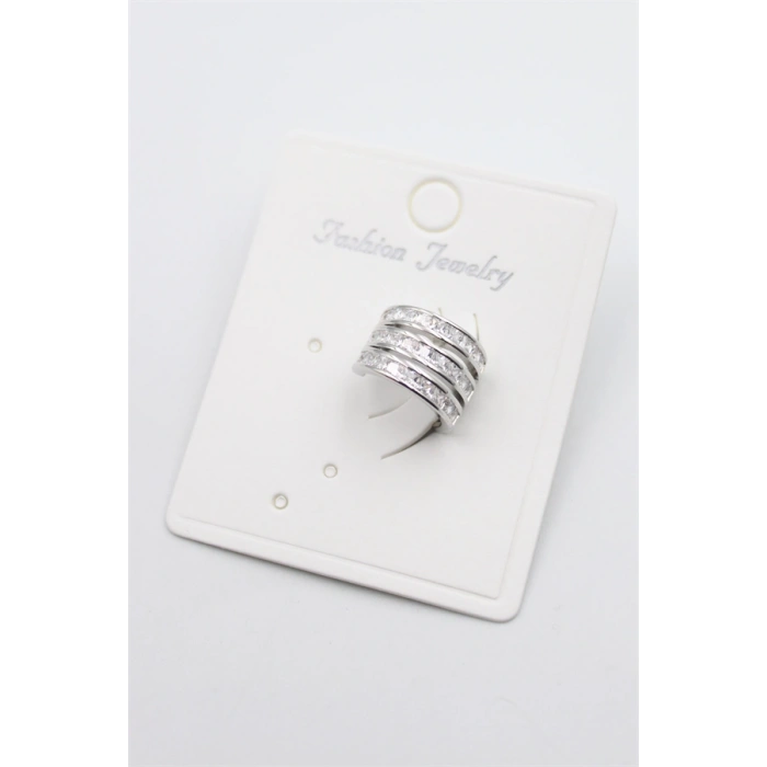 Taşlı Kıkırdak Küpe - Gümüş