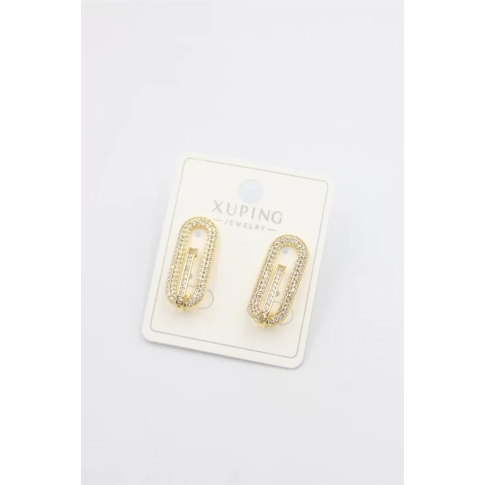 Taşlı Küpe - Altın