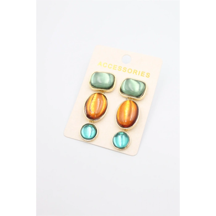 Taşlı Küpe - ÇOK RENKLİ