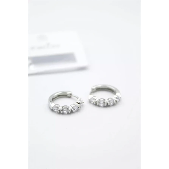 Taşlı Küpe - Gümüş