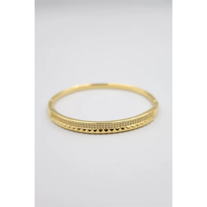 Taşlı Vip Bilezik - Altın