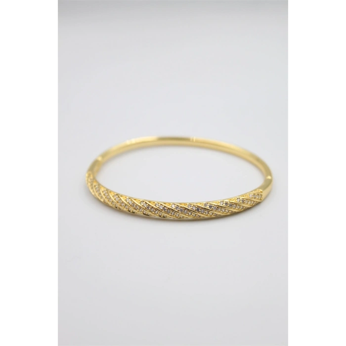 Taşlı Vip Bilezik - Altın