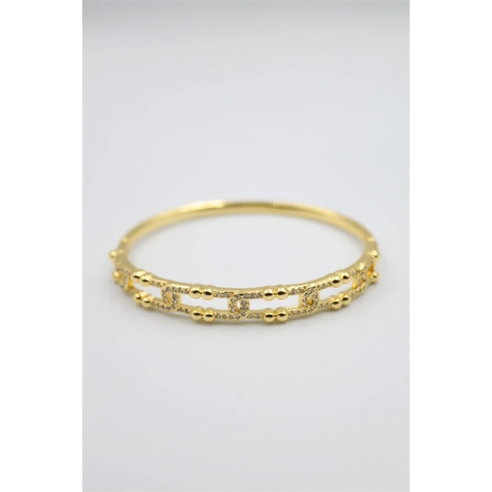 Taşlı Vip Bilezik - Altın