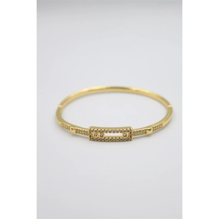 Taşlı Vip Bilezik - Altın
