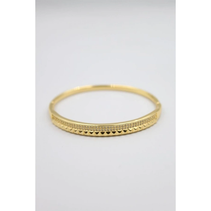 Taşlı Vip Bilezik - Altın