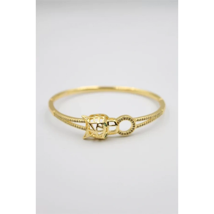 Taşlı Vip Bilezik - Altın