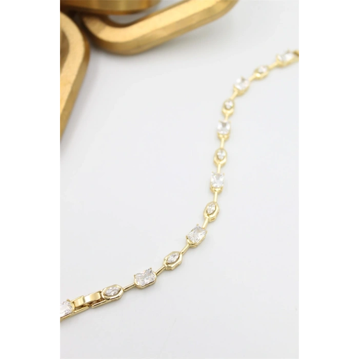 Taşlı Xuping Bileklik - Altın