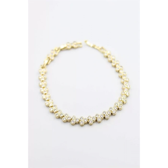 Taşlı Xuping Bileklik - Altın