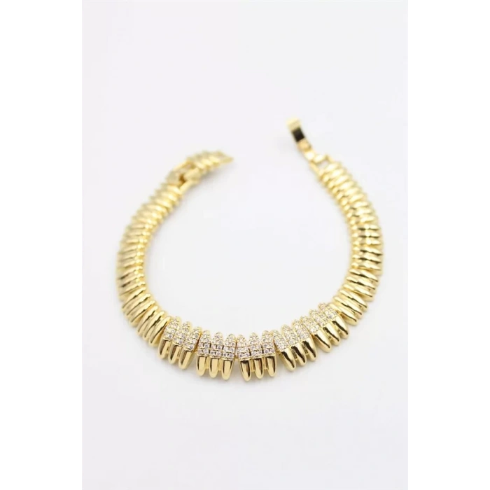 Taşlı Xuping Bileklik - Altın