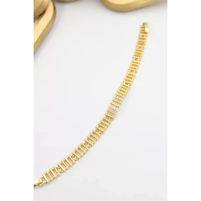 Taşlı Xuping Bileklik - Altın