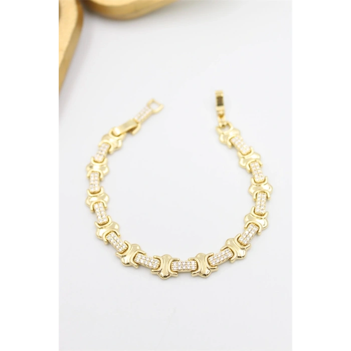 Taşlı Xuping Bileklik - Altın