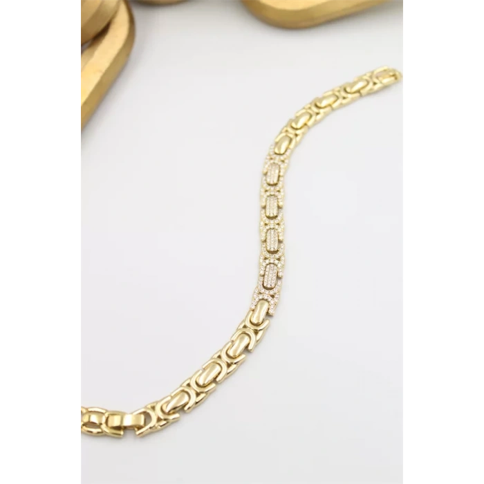 Taşlı Xuping Bileklik - Altın