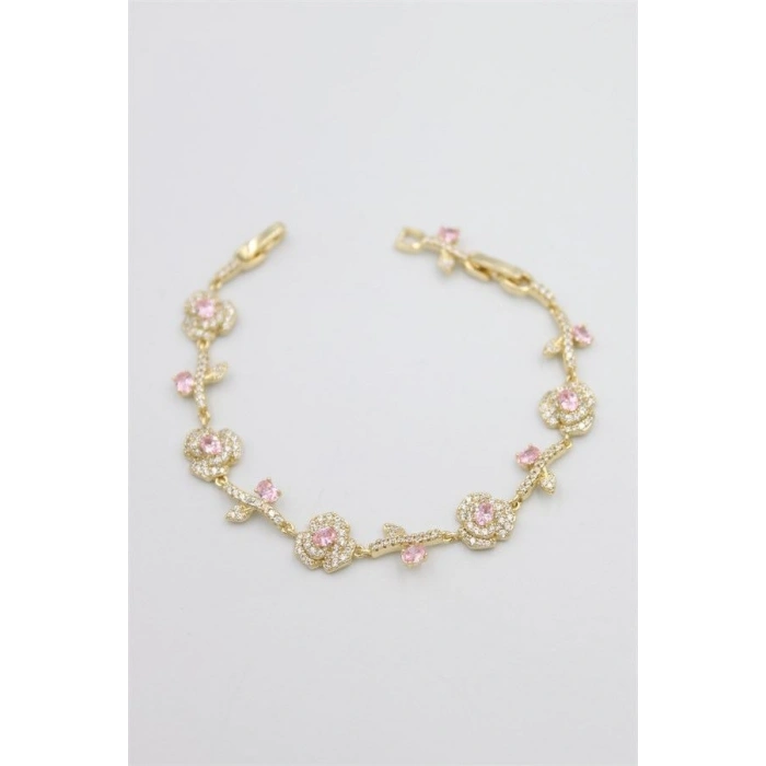 Taşlı Xuping Bileklik - Pembe