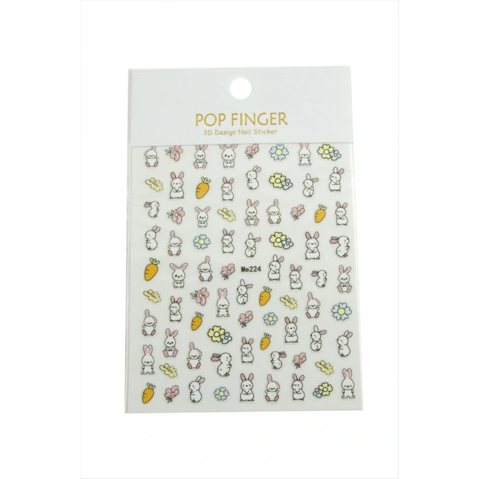 Tavşan Havuç Tattoo Dövme Sticker