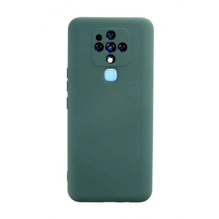 Tecno Camon 16 Kılıf Nano içi Kadife Silikon - Koyu Yeşil