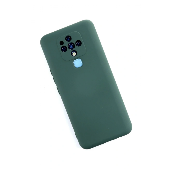 Tecno Camon 16 Kılıf Nano içi Kadife Silikon - Koyu Yeşil