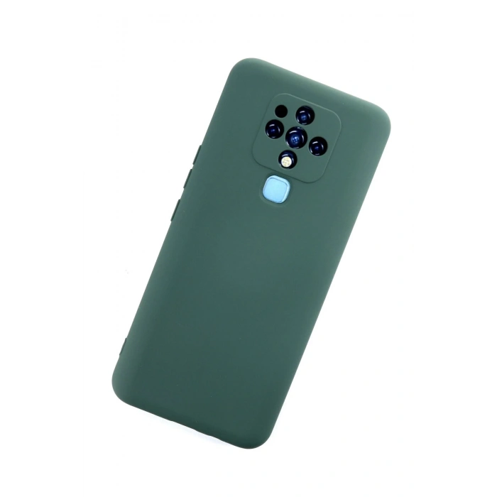 Tecno Camon 16 Kılıf Nano içi Kadife Silikon - Koyu Yeşil