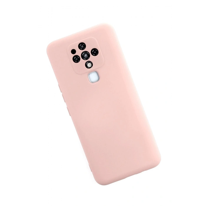 Tecno Camon 16 Kılıf Nano içi Kadife Silikon - Pudra