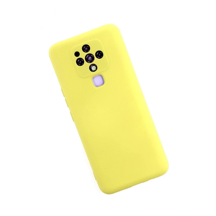 Tecno Camon 16 Kılıf Nano içi Kadife Silikon - Sarı
