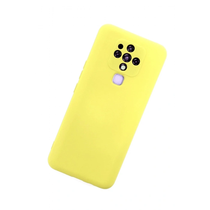 Tecno Camon 16 Kılıf Nano içi Kadife Silikon - Sarı