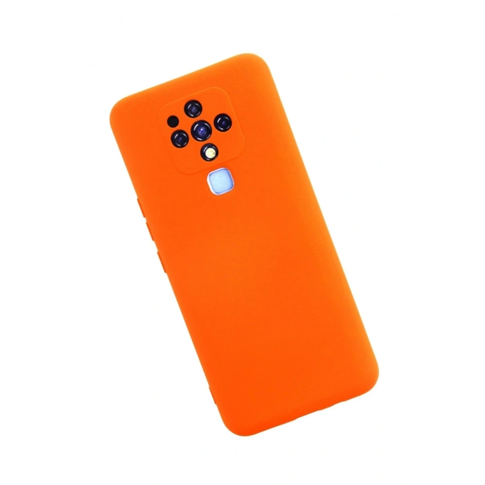 Tecno Camon 16 Kılıf Nano içi Kadife Silikon - Turuncu